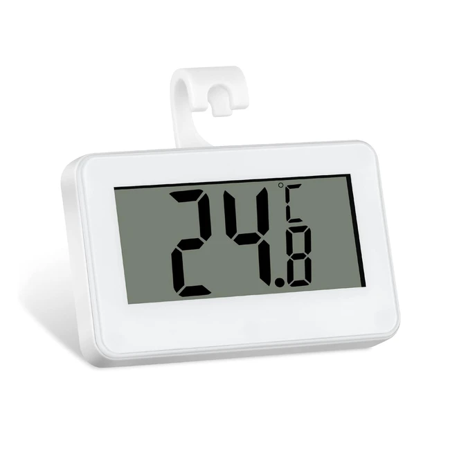 Digital Fridge Thermometer LCD Waterproof Freezer Thermometer - Offcup FR-001 - High Precision Temperature Range 20C to 60C