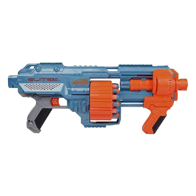 NERF Elite Shockwave Blaster - Upgradeable Tactical Rail Plugin - 30 Darts