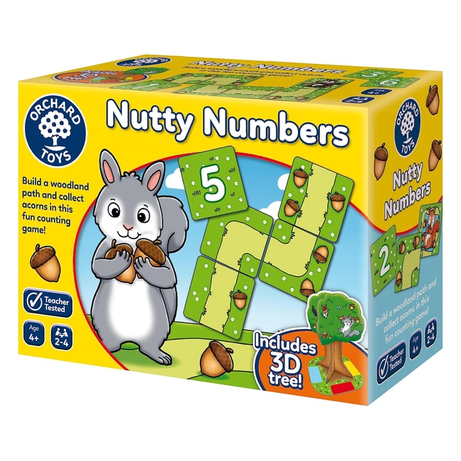 Nutty Numbers Game by Orchard Toys - Educational Counting Game for Kids Age 4 - Classroom Resource