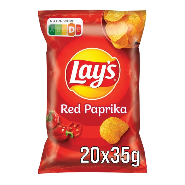 Lays Red Paprika Chips 20 x 35 g - Knusprige Gewrz-Kartoffelchips fr erfolgr