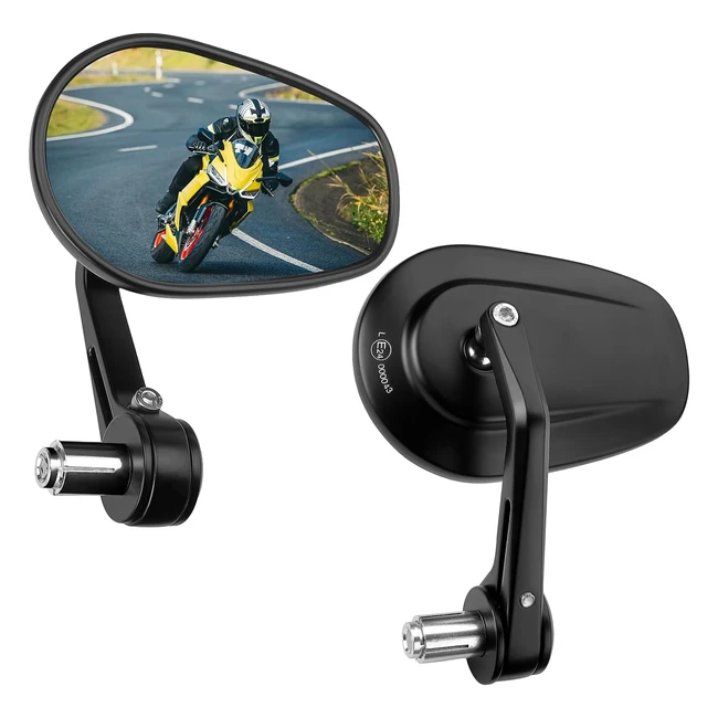 Rtroviseurs Moto Latraux Universel Angle Rglable - Kemimoto 2 pcs Aluminium 78