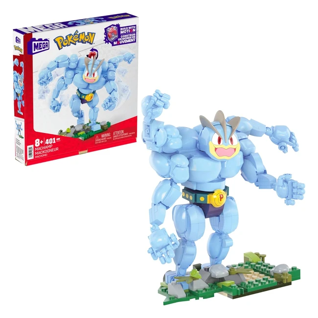 Mega Pokémon Machamp 401 Bloques Movimiento Mattel HTH70
