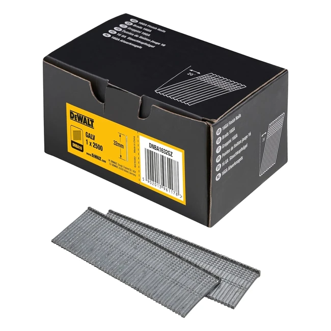 Clavos DeWalt DNBA1632GZ 32mm 18V - Caja 2500 Unidades