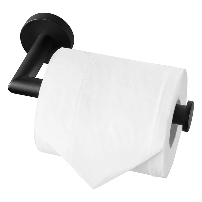 Hitslam Black Toilet Roll Holder SUS 304 Stainless Steel Matte Black Waterproof