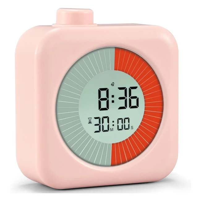 Minuteur visuel numérique Time Timer enfant avec alarme 60 minutes - Eoocoo