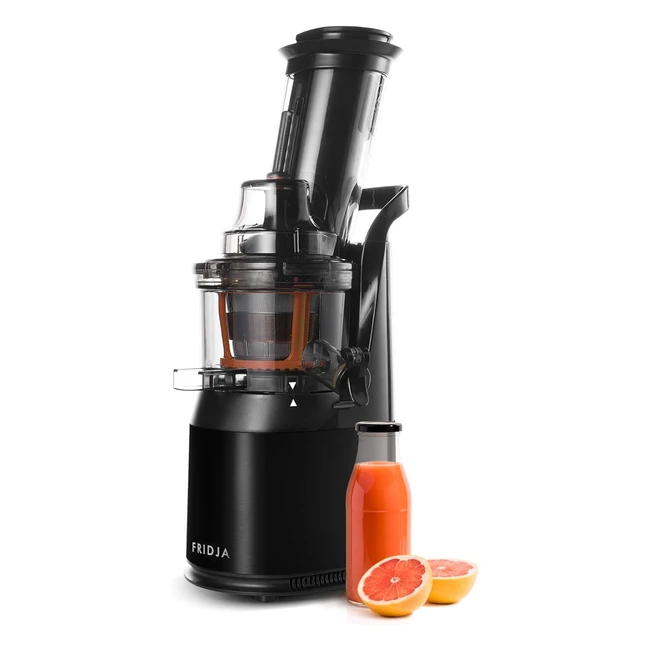 Fridja F1900 Black Stainless Steel Masticating Juicer 240W - Powerful Wide Mouth