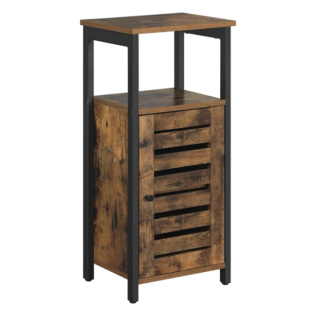 VASAGLE LSC34BX Side Cabinet Industrial Design Bedside Table 2 Open Shelves Soli