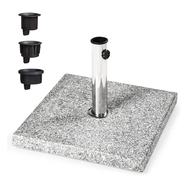 paramondo Granit Gartenschirmständer 480x480x60mm Edelstahl Mast bis 50mm