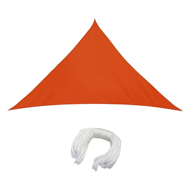 Jarolift Sonnensegel Dreieck Rechtwinklig Wasserdicht UV-stabil 510x360x360 cm O