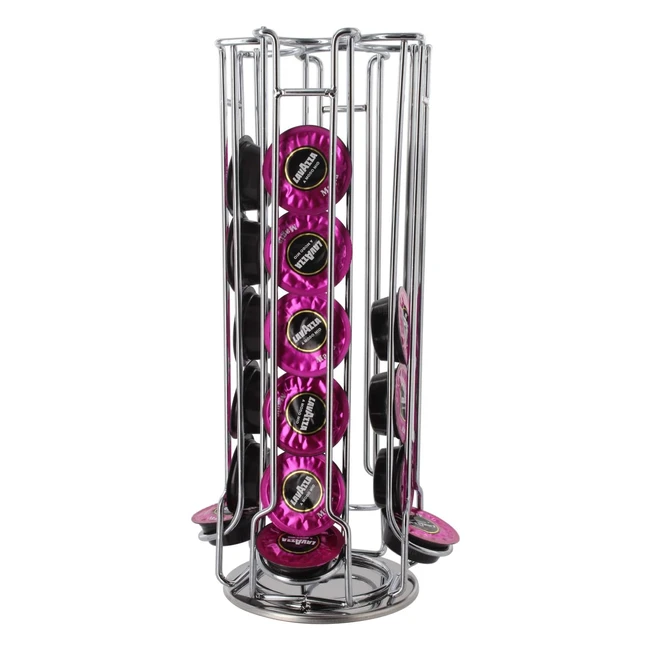 Portacapsule Lavazza A Modo Mio Passionate Argento 360° Base 32 Pezzi
