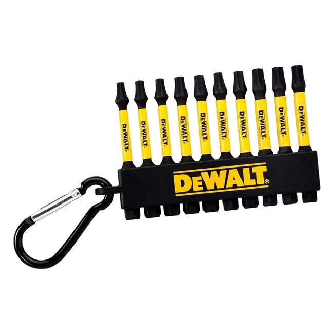 Portachiavi mix torx 57 mm 10 pezzi Dewalt DT7275QZ - Nero/Giallo