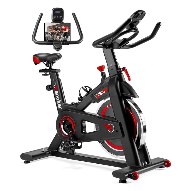 Wenoker Exercise Bike Indoor Cycling Home Gym LCD Display Comfortable Seat Fitness Training Cardio Workout
