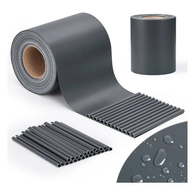 Jarolift PVC Sichtschutzstreifen Anthrazit 40m x 19cm - Winddicht & Wasserfest