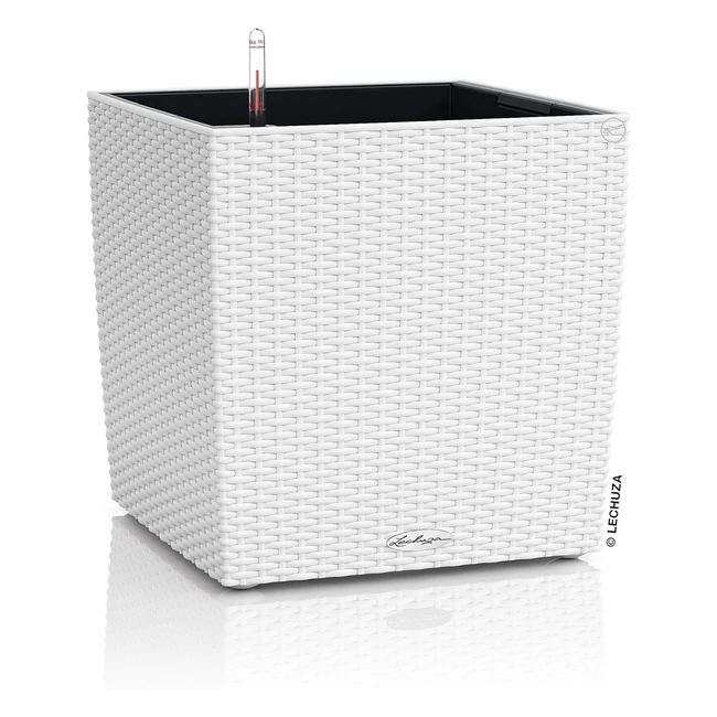 Macetero Lechuza Cube Cottage 40 Blanco 15380 - Sistema de Riego Integrado