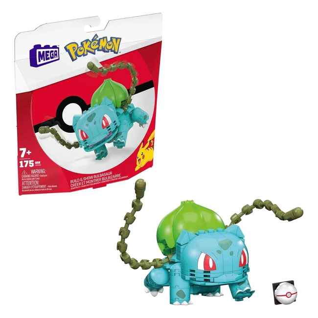 Mega Pokmon Bisasam Bauset GVK83 - Bewegliche Figur  Kampfeffekte