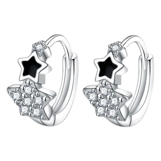 Blue Climber Star Stud Earrings Hypoallergenic Cute Earrings for Women - Ref#1234