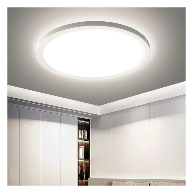Plafonnier LED Easy Eagle 4000K Blanc Neutre IP44 - 22 cm Moderne