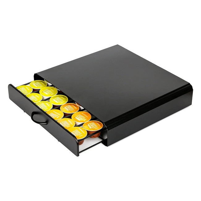 Exzact Tiroirs Capsules de Café Compatible Dolce Gusto - Capacité 36 Dosettes - Support Machine 2 en 1