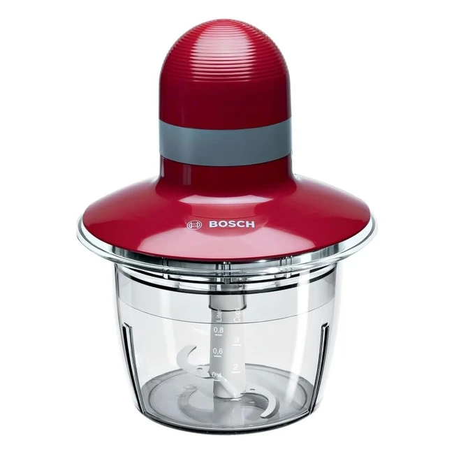 Bosch MMR08R1GB Mini Chopper 400W Red  Large 08L Bowl  Stainless Steel Blades