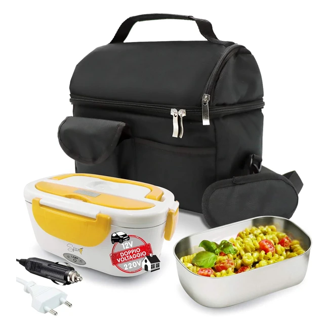 Borsa Termica Amarillo Inox Plus 15 Litri - Scaldavivande Doppio Voltaggio 220V 12V