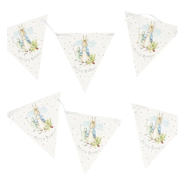 Smiffys 51603 Peter Rabbit Classic Tableware Party Bunting Multicolour Unisex Adult