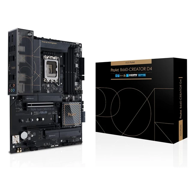 ASUS ProArt B660Creator D4 Placa Base ATX Intel B660 LGA 1700 VRM de 121 Fases 5