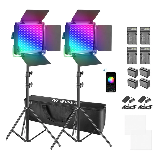 Neewer RGB Luce LED 50W 660 Pro Kit Illuminazione CRI97