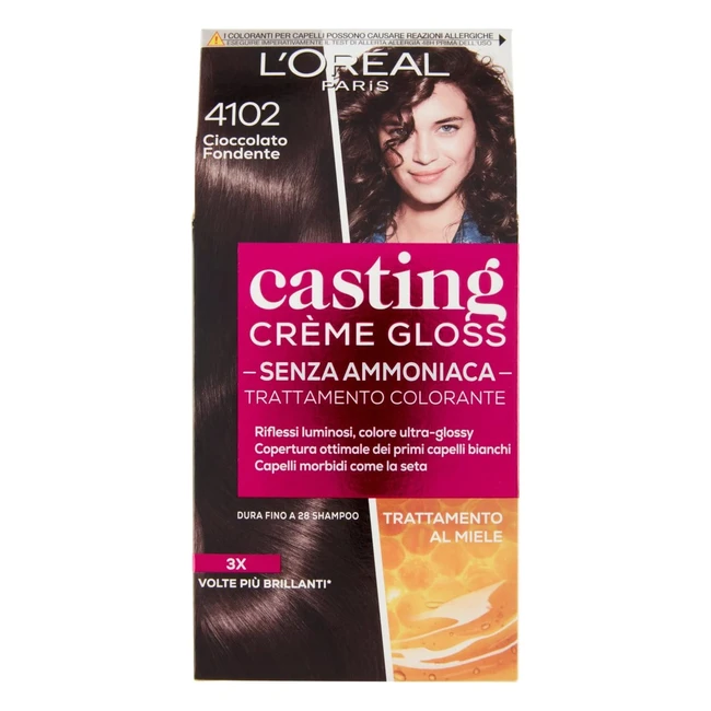 Tinte para cabello sin amoníaco L'Oréal Casting Creme Gloss 4102 Chocolate Oscuro 1 unidad