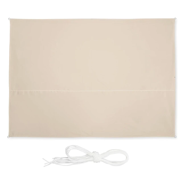 Toldo Vela Rectangular 25x35m Protección UV Repelente Agua - Relaxdays
