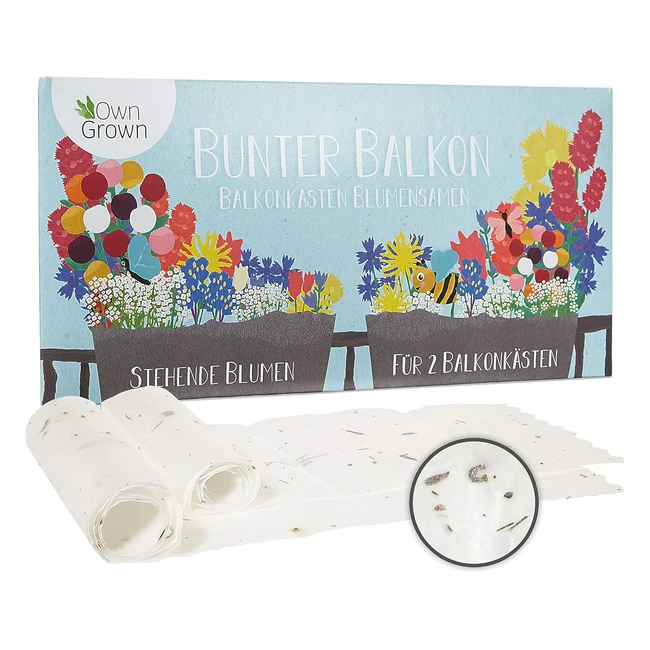 Bunter Balkonblumen Mix 2 Premium-Saatgutteppiche fr Balkonblumen einfache Anz