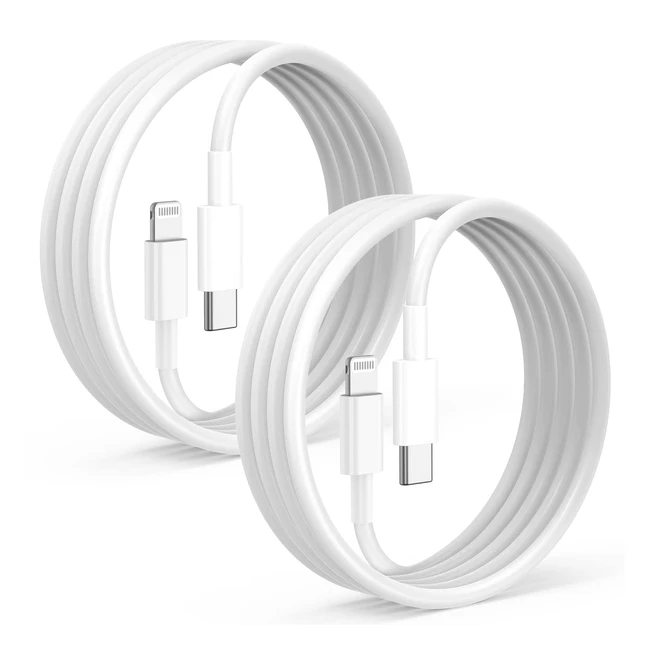 Paquete 2 cables carga rpida iPhone 2m MFi USB-C a Lightning Apple iPhone14 13