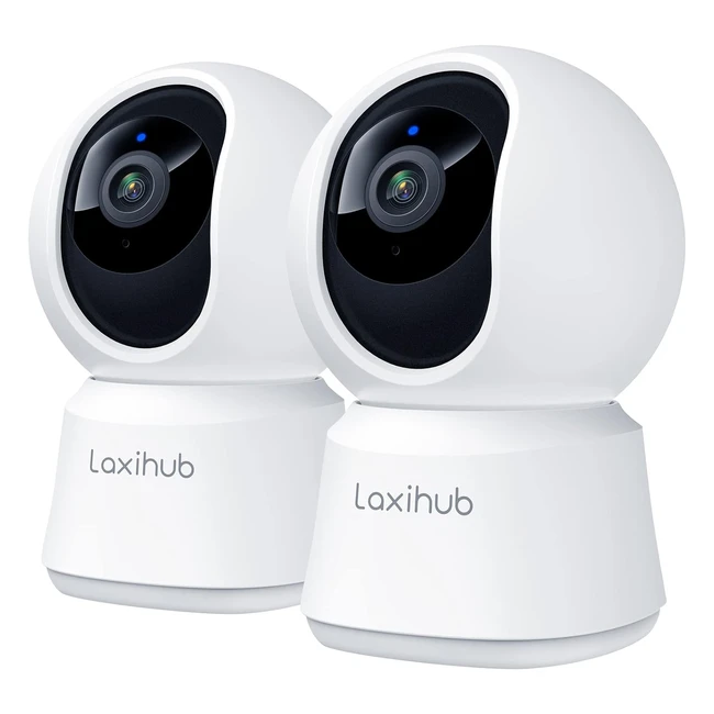 Telecamera Wifi Interno 1080p PTZ 355 Laxihub - Visione Notturna - Rilevamento Umano - Audio Bidirezionale