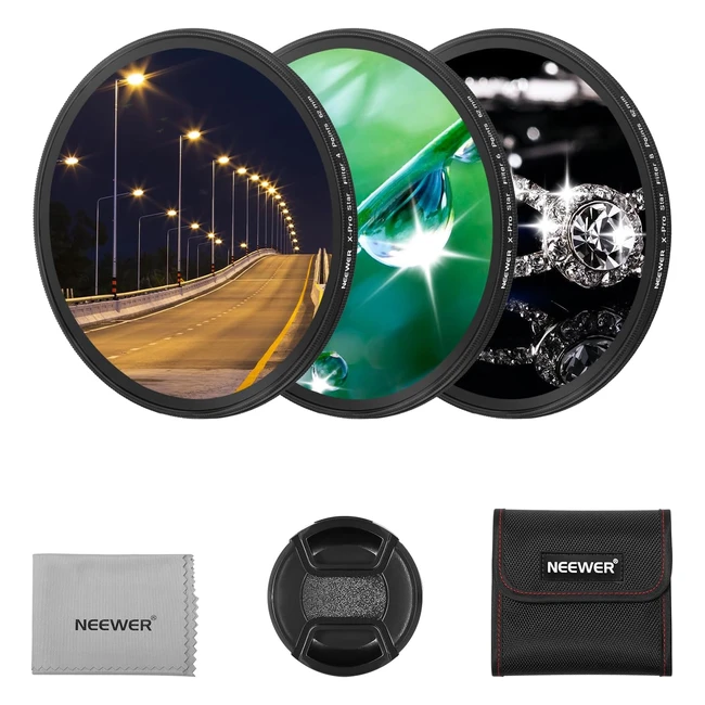 Filtro Stella Neewer 62mm Regolabile 4 6 8 Point Alta Definizione