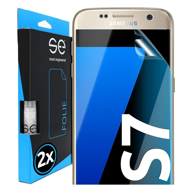 SE 2x 3D Displayschutzfolie fr Samsung Galaxy S7 - Vollbild Selbstheilung HD D
