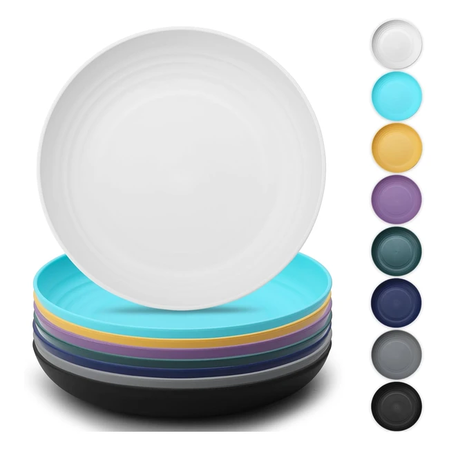 Servizio Piatti Plastica Kyraton 8 Pezzi Leggeri e Riutilizzabili - Pasta Gnocch