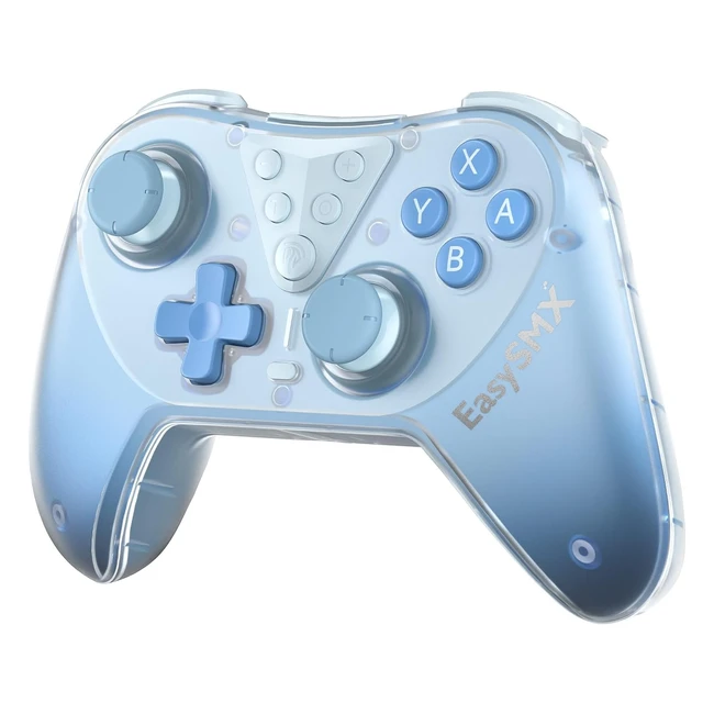 Mando Switch Inalámbrico EasySMX T39 - Joystick Hall, Adiós al Drift - Diseño Doble Carcasa - Botones Programables - Turbo - Vibración - Giroscopio - Azul