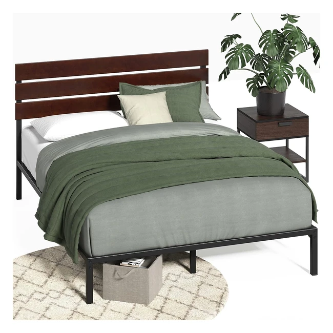 Telaio Letto Zinus Figari Metallo Bamb 120x190 cm Supporto Acciaio Facile Mont