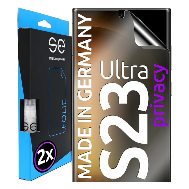 SE Privacy Screen Protector Samsung Galaxy S23 Ultra - 2 x Films - Made in Germa