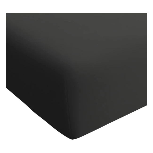 Drap-housse microfibre 180x200 cm anthracite pour matelas jusqu'à 30 cm - Emma Essentials