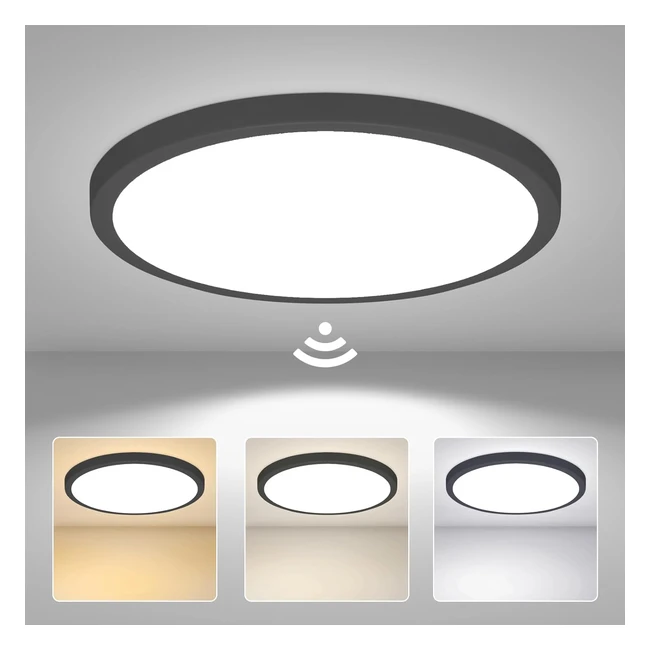 Yafido 28W LED Deckenleuchte mit Radar und Dmmerungssensor