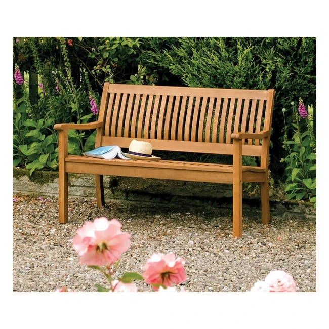 Willington 12m Bench - Hardwood Construction Shaped Seat  Back Rest Seats 2 