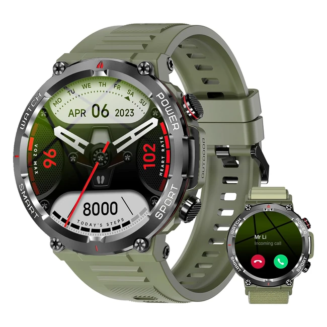 Smartwatch Damen Herren Fitness Tracker Uhr 139 Zoll IP68 Wasserdicht