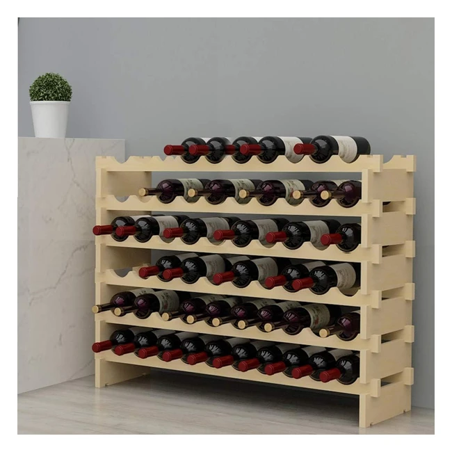 Portabottiglie Vino 6 Piani Naturale - SogesFurniture BHEUBYWS002