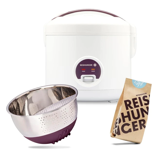 Reishunger Reiskocher Dampfgarer mit Keramikbeschichtung Starter Set 10-teilig i