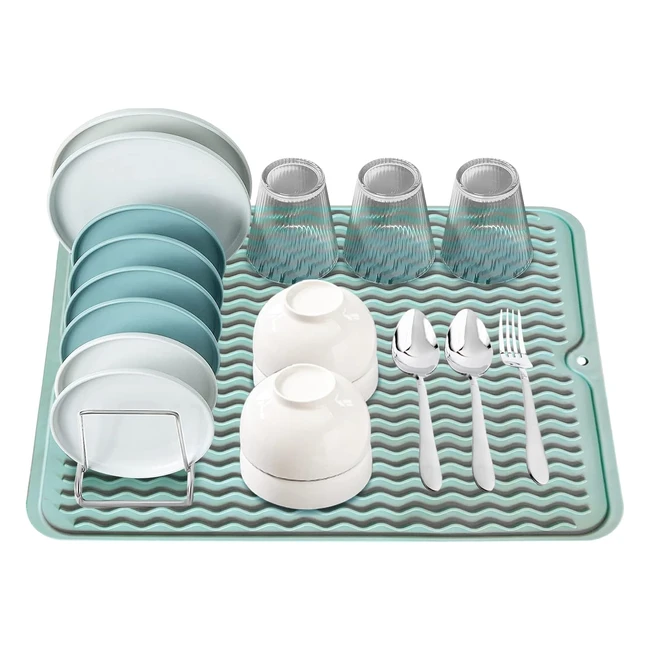 Scolapiatti in silicone Wonwood Direct 40x30cm verde - Resistente al calore e an