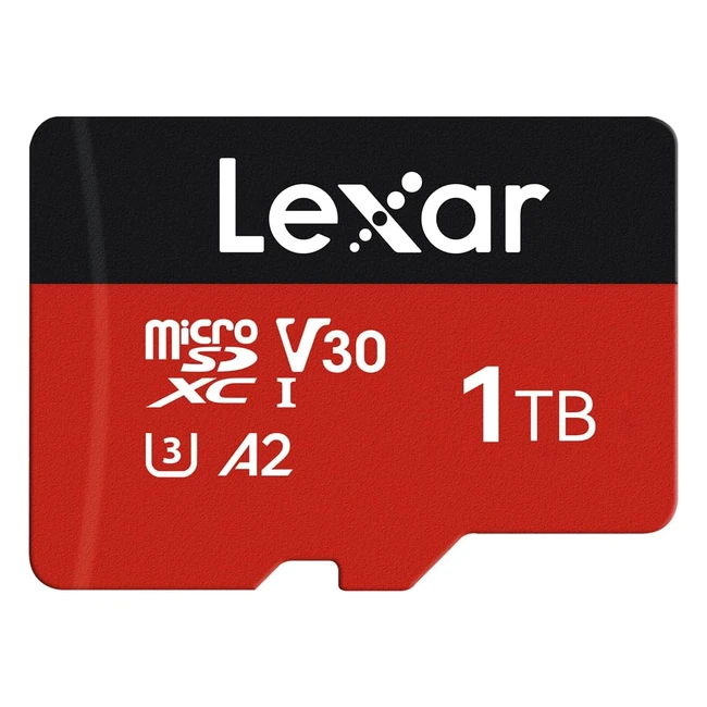 Lexar Micro SD 1TB - Velocità fino a 160MB/s - Memoria Flash - Adattatore SD - A2 U3 C10 V30