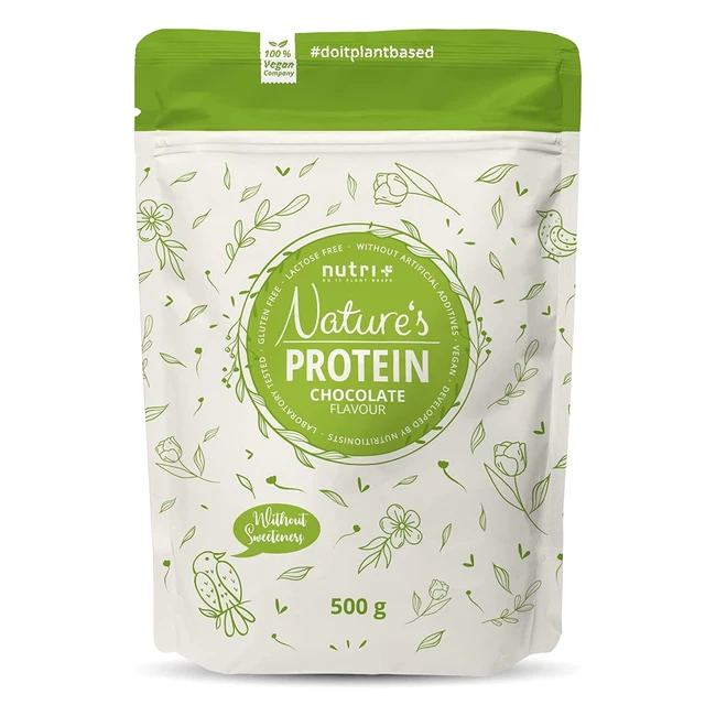 Proteine in polvere naturali cioccolato 500g - NutriProteina 80% soia e piselli senza edulcoranti