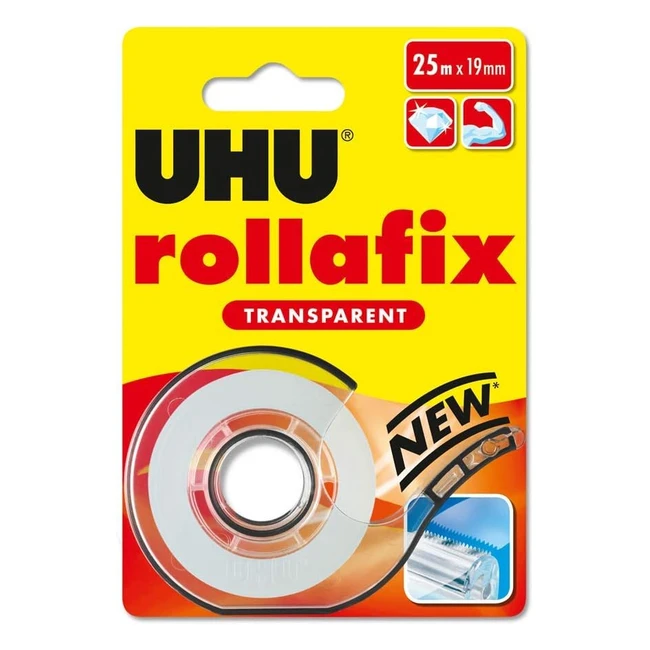 Nastro Adesivo Rollafix Invisible 25m - Nessun Rumore - Ricaricabile