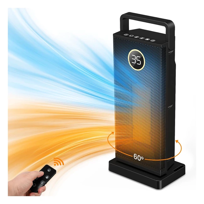 Stufetta Elettrica Basso Consumo 2000W Eco Termoventilatore Casa PTC Ceramica Silenzioso