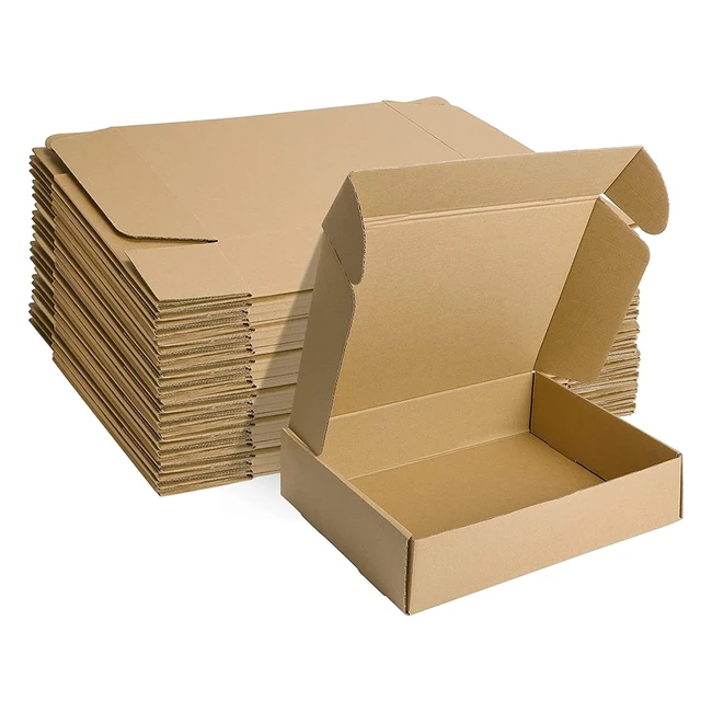 Lot de 20 boites dexpdition 305x229x76mm - Carton de livraison pliable - Boug
